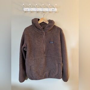 Patagonia Plum Teddy Fleece Half-Zip Hoodie
